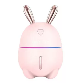   Umidificator si difuzor aromaterapie K9, lumina LED, 300 ml, model iepuras, roz