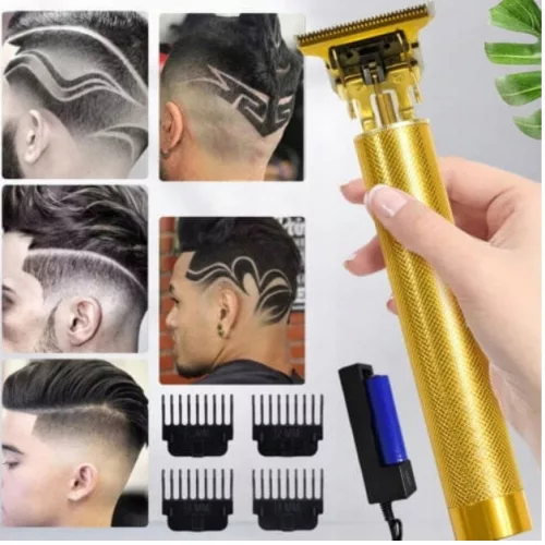 Aparat de tuns / masina de tuns VINTAGE T9, acumulator detasabil, 4 grile, auriu