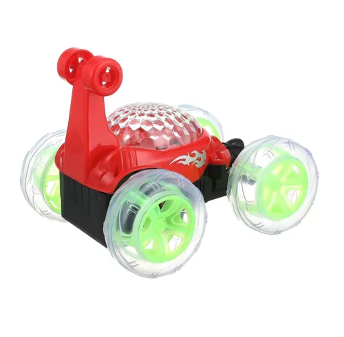Jucarie masina cu telecomanda Stunt Car Tumble King, acrobatii, muzica si lumini, rosie