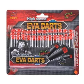   Set 36 gloante din burete Mega Creative pentru pistoale jucarie tip Nerf, negre