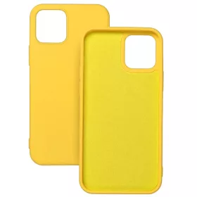   Husa Liquid Silicone Case pentru Samsung Galaxy A42 5G, interior microfibra, galbena