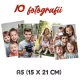 Set 10 fotografii cu imaginea ta, A5 (15 x 21 cm)