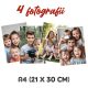 Set 4 fotografii cu imaginea ta, A4 (21 x 30 cm)