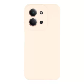   Husa Motorola Edge 40, Luxury Silicone, protectie camera, catifea in interior, crem