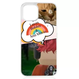  Husa iPhone 14 Pro, model Ana si Lucas, TPU flexibil, margini transparente
