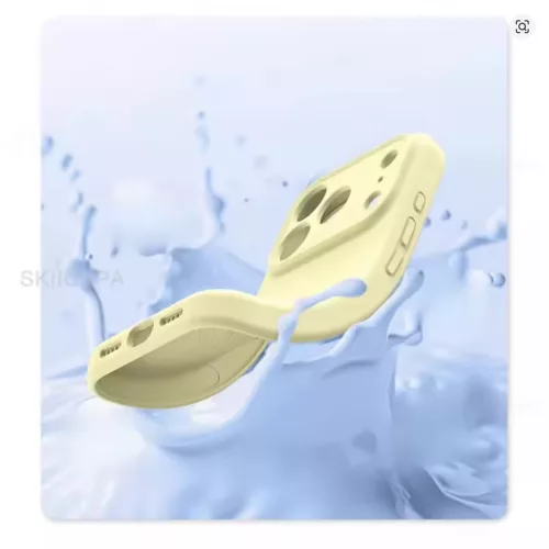 Husa Apple iPhone 17 Pro Max, Luxury Silicone, protectie camera, catifea in interior, albastru deschis