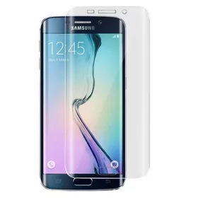   Folie protectie PET (plastic) pentru Samsung Galaxy S6 Edge, acoperire inclusiv margini curbate