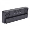 Ceas digital cu afisaj LED alb, ecran tip oglinda, afisare temperatura, alarma, negru