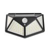 Lampa de exterior cu incarcare solara BK-100, senzor de miscare, unghi de 270 de grade, neagra