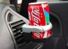 Suport pahar auto Drink Holder, prindere la ventilatie, negru/rosu