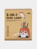 Lampa LED cu functie suport creioane si telefon/tableta, picior flexibil, acumulator intern, cablu USB, Orange Rabbit