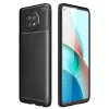 Husa Xiaomi Redmi Note 13 5G, Carbon Fiber, aspect carbon, protectie camere, neagra