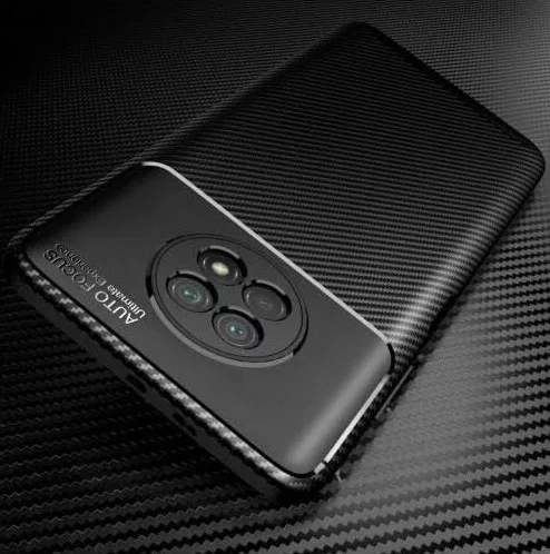 Husa Xiaomi Redmi Note 13 5G, Carbon Fiber, aspect carbon, protectie camere, neagra