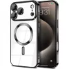 Husa Apple iPhone 17 Pro, Magsafe Electroplating TPU, protectie camera, margini negre