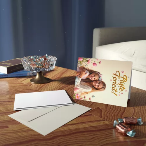 Felicitare personalizata de Paste, cu poza si textul tau!