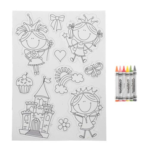 Set magneti de frigider de colorat - Printesa in castel