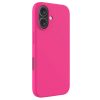 Husa Apple iPhone 16, Luxury Silicone, catifea in interior, roz ciclam