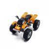 Jucarie ATV pentru copii, carcasa metalica, functie pullback, galbena