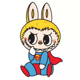   Sticker mic/mare pentru tricouri sau alte materiale textile albe, termo aplicabile, model La Bubu 5