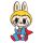 Sticker mic/mare pentru tricouri sau alte materiale textile albe, termo aplicabile, model La Bubu 5