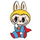 Sticker mic/mare pentru tricouri sau alte materiale textile albe, termo aplicabile, model La Bubu 5