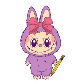   Sticker mic/mare pentru tricouri sau alte materiale textile albe, termo aplicabile, model La Bubu 4