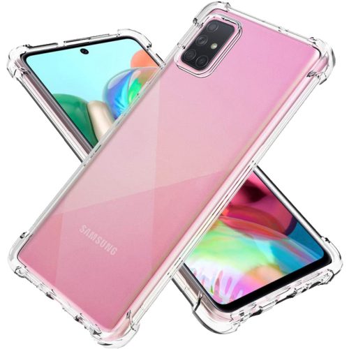 Husa Samsung Galaxy A71 TPU transparent, intarituri in colturi, grosime 1,5 mm