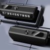 Afișaj număr telefon auto, functie ciocan de urgenta, imitatie carbon, negru