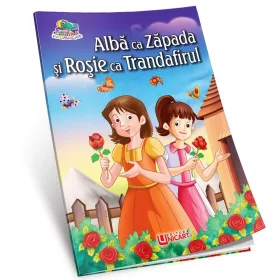   Carte de citit si colorat, editura Unicart, Alba ca Zapada si Rosie ca Trandafirul