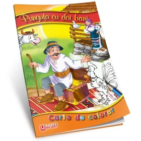   Carte de citit si colorat A5, editura Unicart, Punguta cu doi bani
