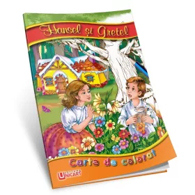   Carte de citit si colorat A5, editura Unicart, Hansel si Gretel