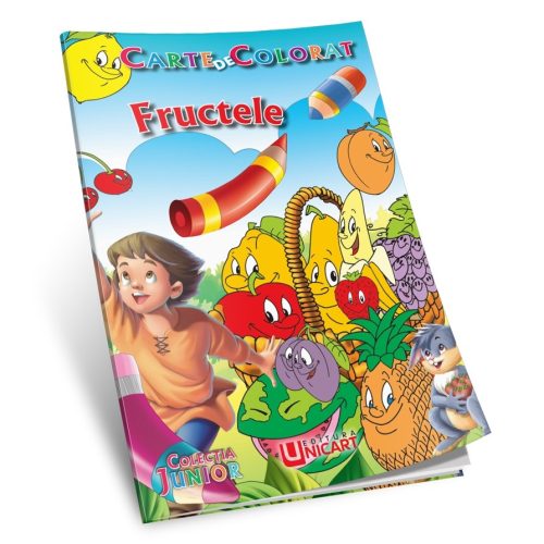 Carte de colorat A5, editura Unicart, Fructele