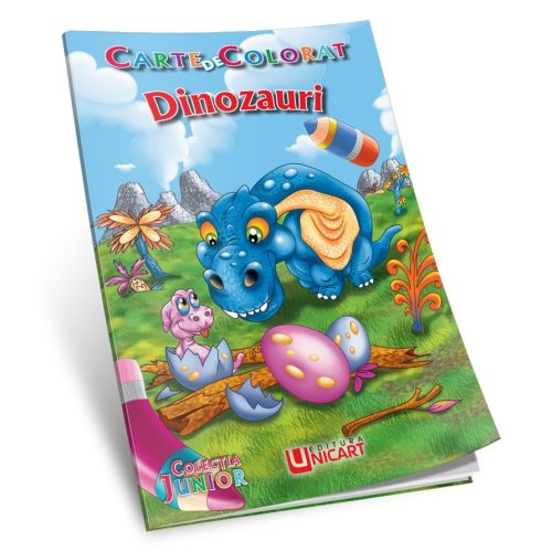 Carte de colorat A5, editura Unicart, Dinozauri