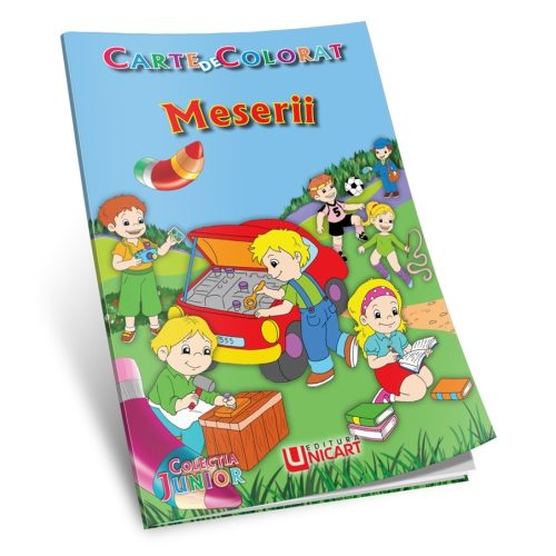 Carte de colorat A5, editura Unicart, Meserii