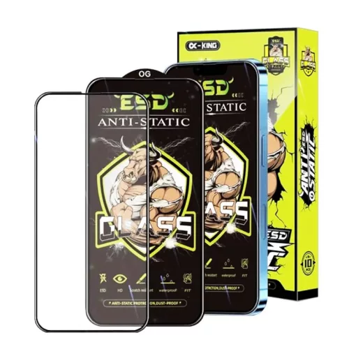 Folie sticla Apple iPhone 14, Full Glue Bull Antistatic, ESD, margini negre