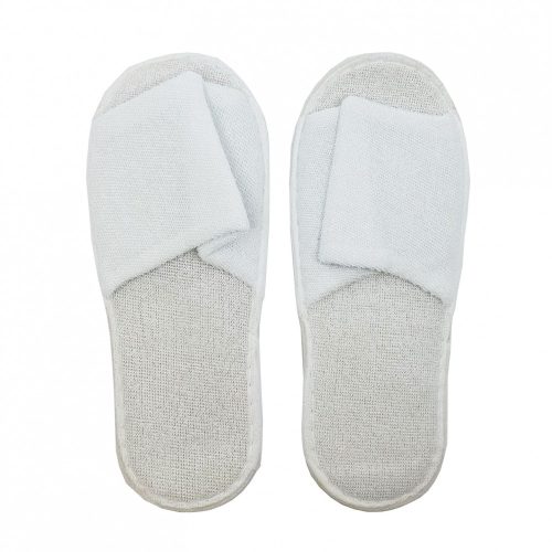 Papuci de casa unisex, albi