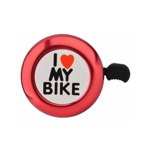 Claxon pentru bicicleta "I love my bike", rosu