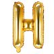 Balon din folie metalizata, 35 cm, auriu, litera H