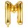 Balon din folie metalizata, 35 cm, auriu, litera M