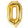 Balon din folie metalizata, 35 cm, auriu, litera O