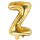 Balon din folie metalizata, 35 cm, auriu, litera Z