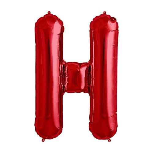 Balon din folie metalizata, 35 cm, rosu, litera H