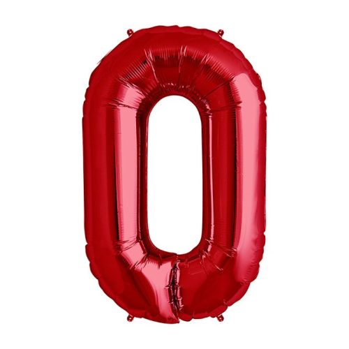 Balon din folie metalizata, 35 cm, rosu, litera O