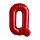 Balon din folie metalizata, 35 cm, rosu, litera Q