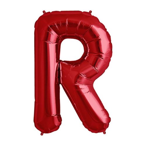 Balon din folie metalizata, 35 cm, rosu, litera R