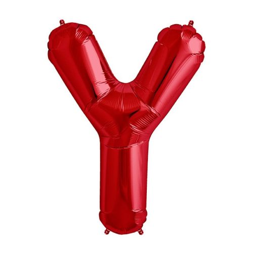 Balon din folie metalizata, 35 cm, rosu, litera Y