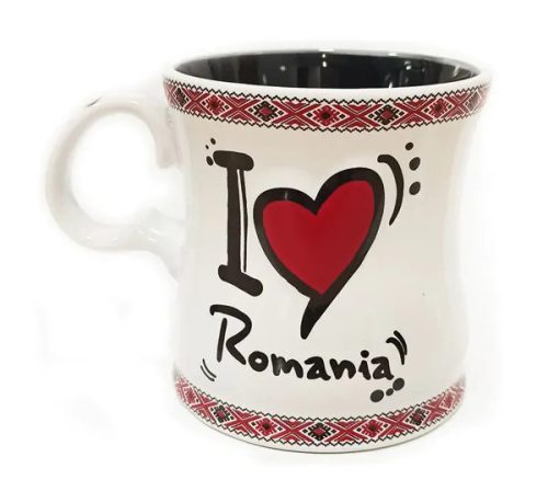 Cana ceramica Romania - I love Romania