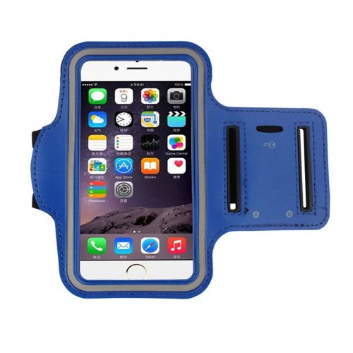 Husa Sport Armband / suport de brat pentru iPhone 6/7/8 Plus, 11/11Pro/12/12Pro/Sam S10/S20, Huawei P40 (5,5 inch), albastra