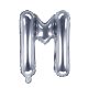 Balon din folie metalizata, 35 cm, argintiu, litera M