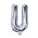Balon din folie metalizata, 35 cm, argintiu, litera U